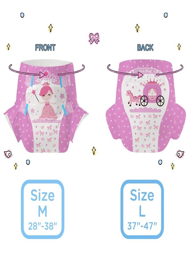 CutiePlusU Adult Diapers 10 Pieces, Disposable Incontinence Briefs with Tabs for Women and Men, Maximum Overnight Absorbency- Little Princess (Medium 28"-38") - Image 4